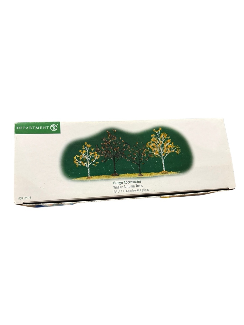 2001 Department 56 Village Accessories Set Of 4 Autumn Trees Fall Birch